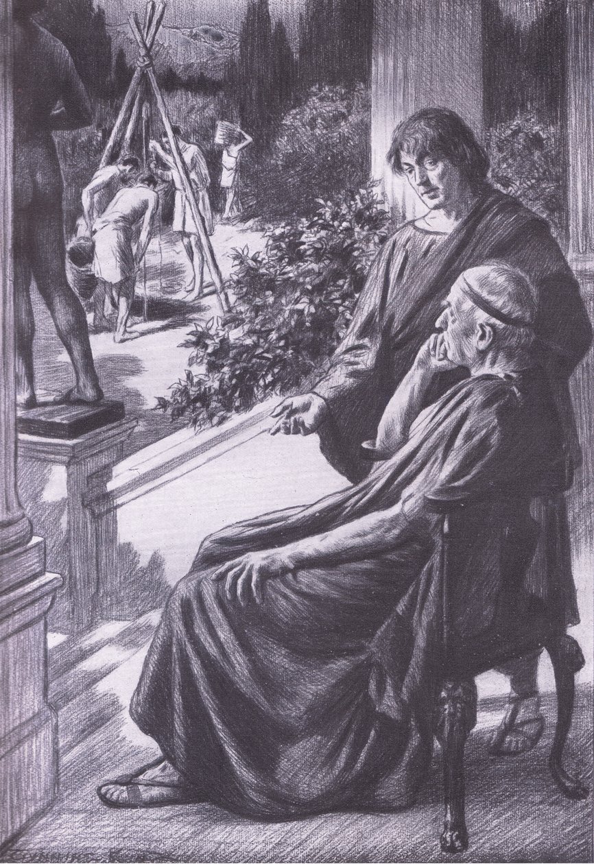Demetrius rozwiązuje trudny problem, Bibbys Annual, 1916-1917 autorstwa Gunning King