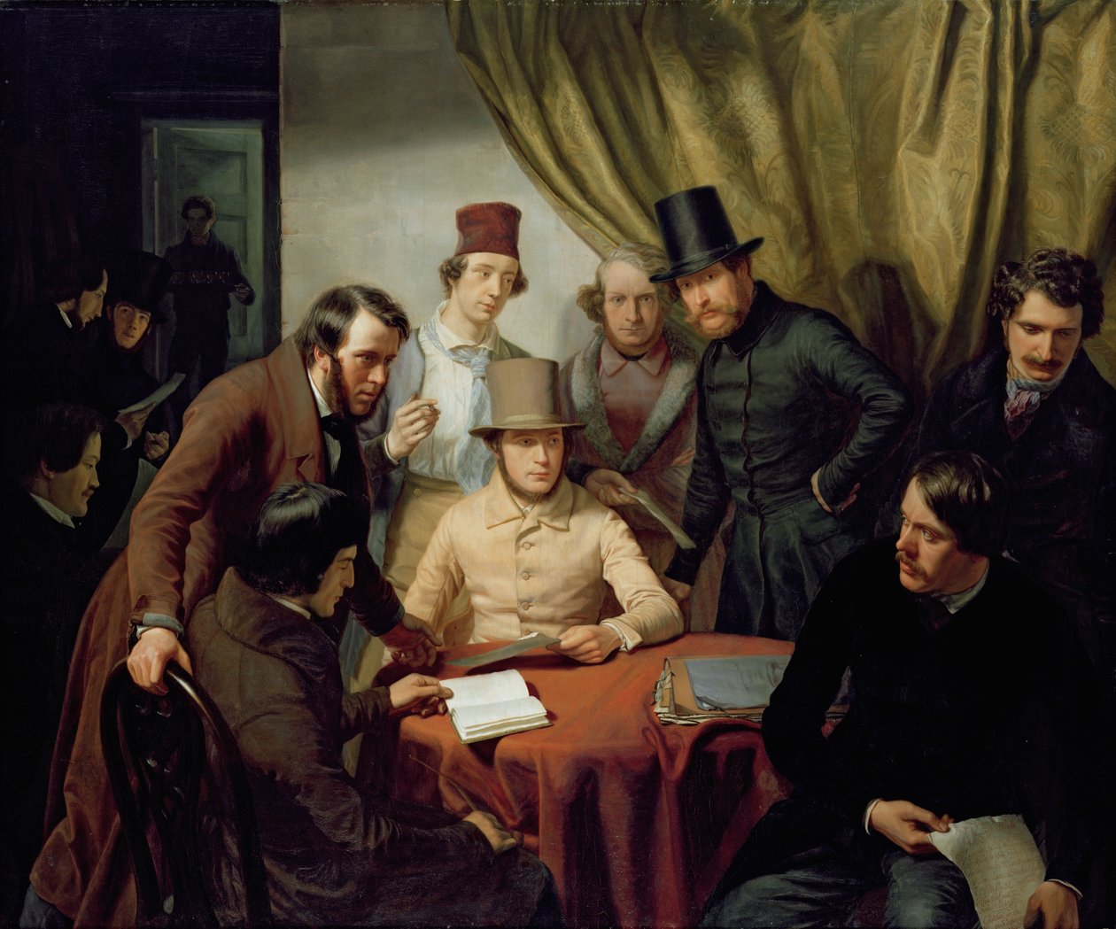 Członkowie Hamburskiego Klubu Artystów, 1840 autorstwa Gunther Gensler