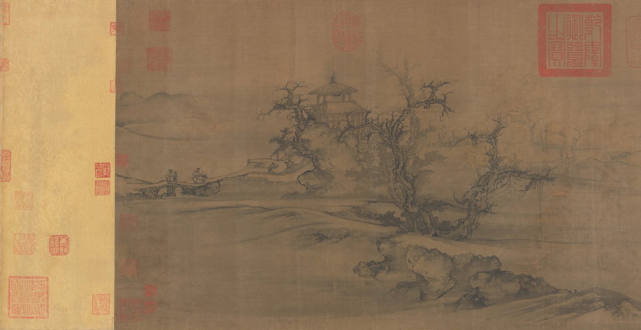 Stare drzewa, odległość między poziomami, ca. 1080. autorstwa Guo Xi
