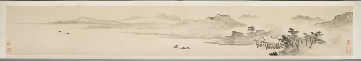 Pejzaż z rybakiem i wierszem (tusz na papierze) (zob. też 351451-3) autorstwa Guo Xu Guo Xu