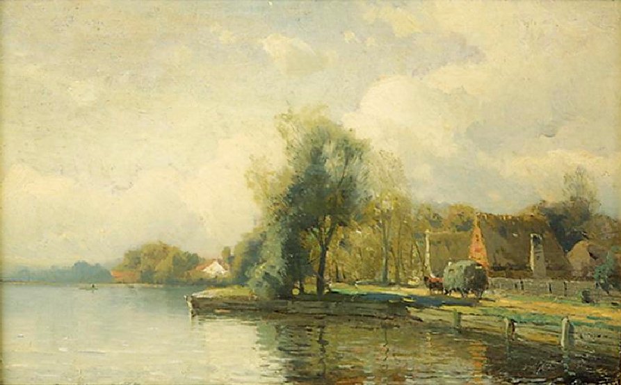 Krajobraz ze stawem autorstwa Gustaf Rydberg