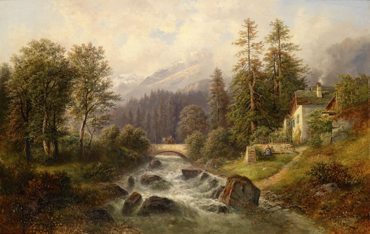 Gra w Weyer, Górna Austria autorstwa Gustav Barbarini
