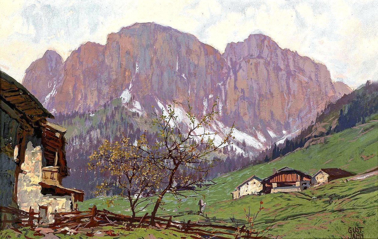 Motyw górski autorstwa Gustav Jahn
