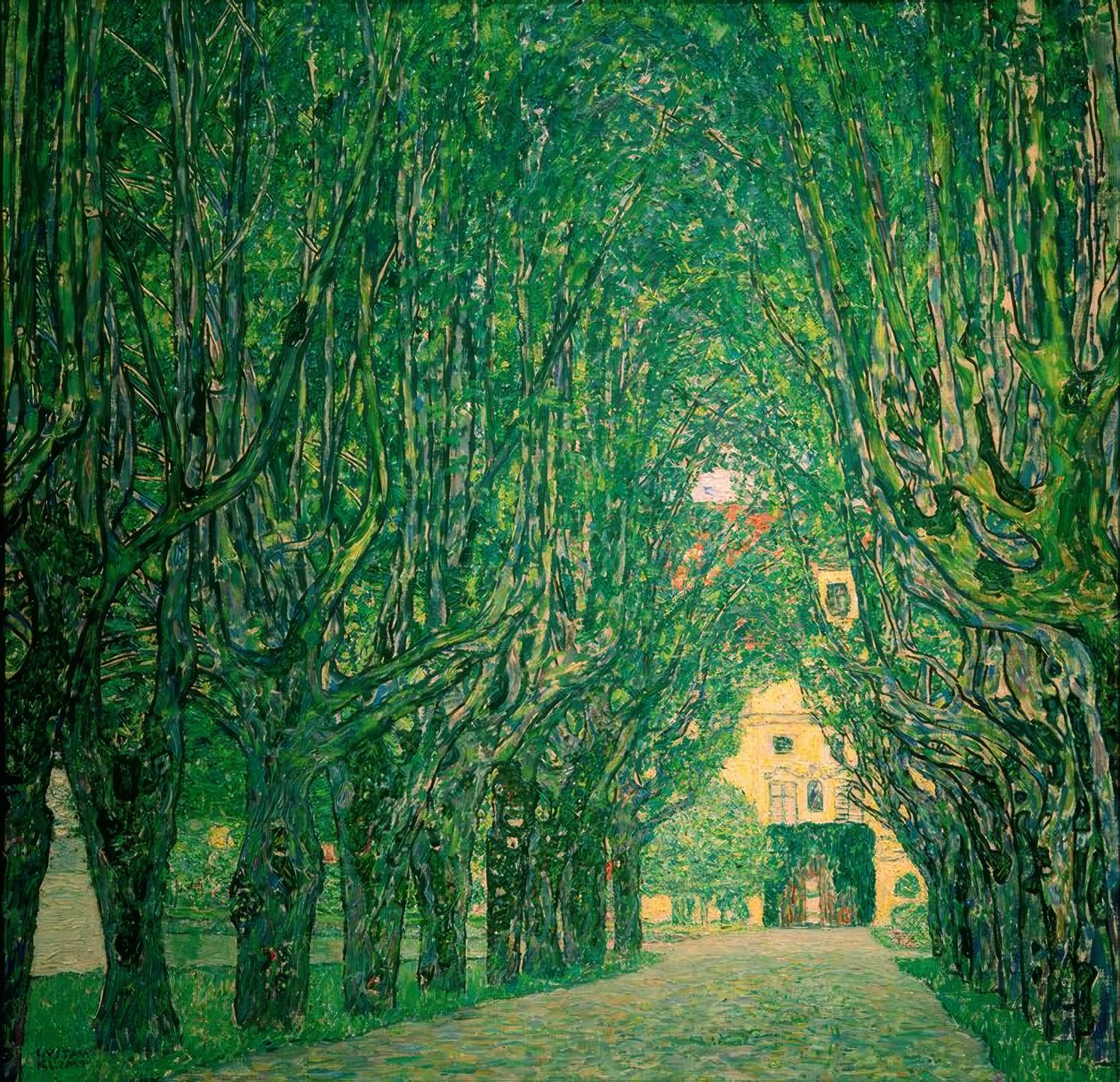 Aleja w parku Schloss Kammer autorstwa Gustav Klimt