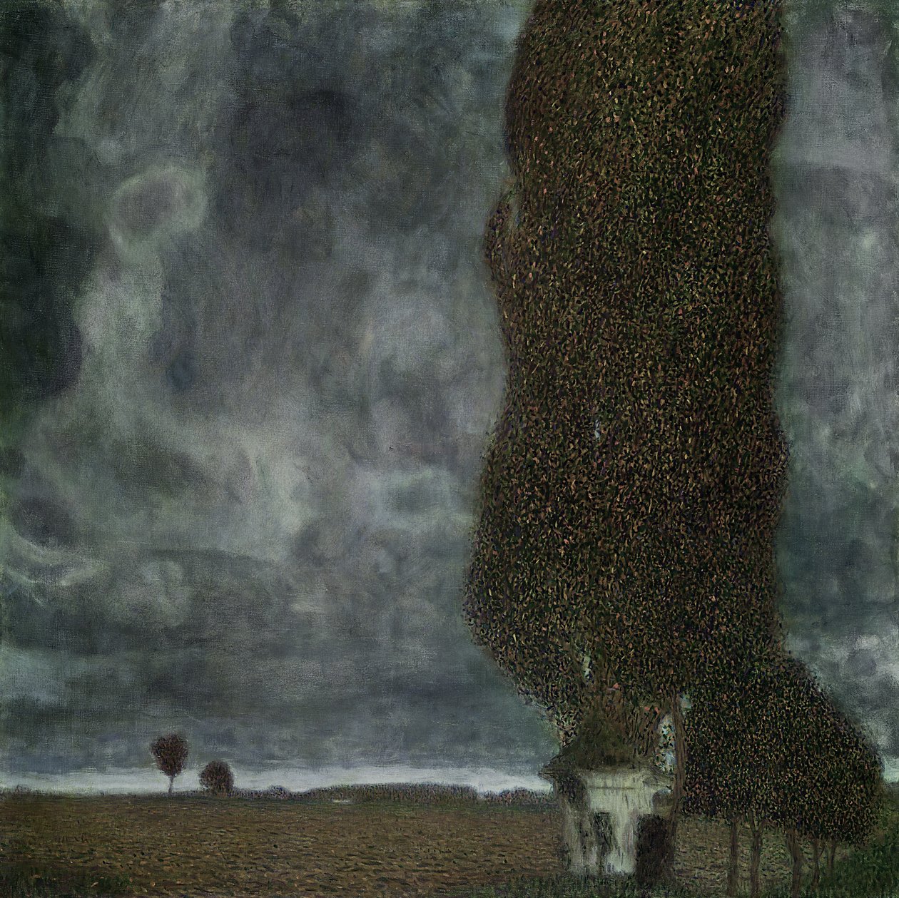 Zbliża się burza z piorunami (Duża Topola II), 1903 autorstwa Gustav Klimt