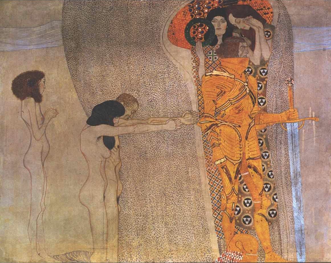 Frytki Beethovena - Detal autorstwa Gustav Klimt