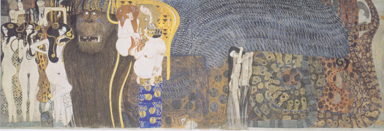 Fryz Bethovena - ściana środkowa autorstwa Gustav Klimt