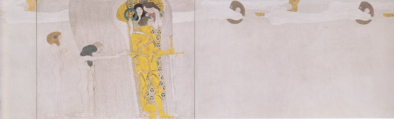 Fryz Bethovena - ściana boczna lewa - detal autorstwa Gustav Klimt