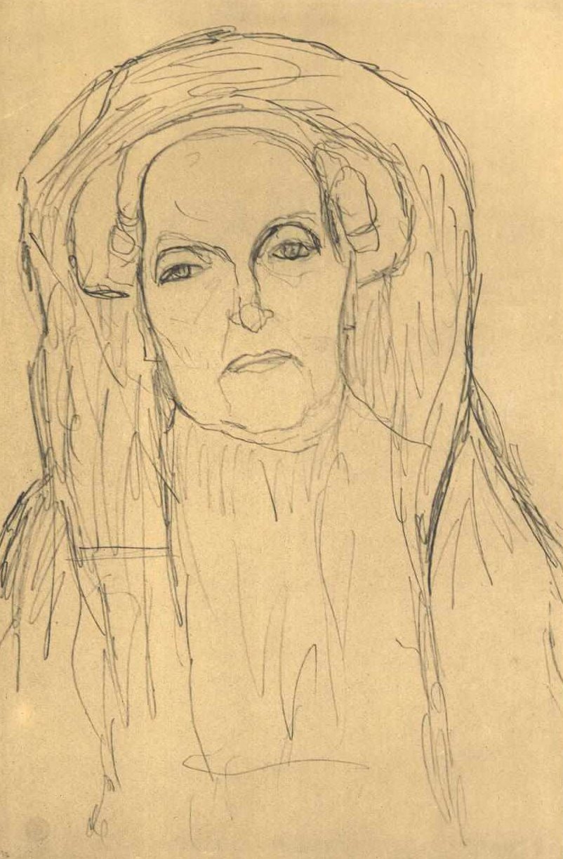 Pół portret starej kobiety autorstwa Gustav Klimt