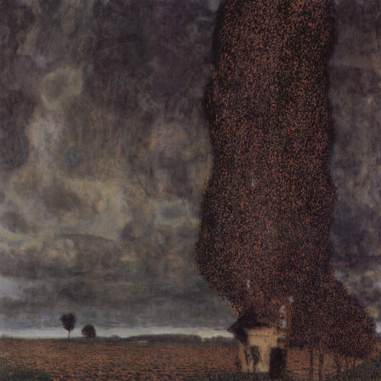 Duża topola lub zbliżająca się burza autorstwa Gustav Klimt