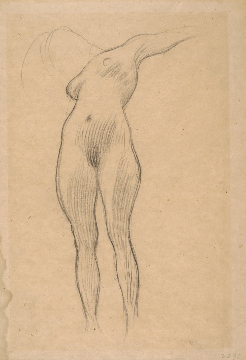 Unosząca się na wodzie kobieta z wyciągniętym ramieniem (studium medycyny), 1900-1901 autorstwa Gustav Klimt