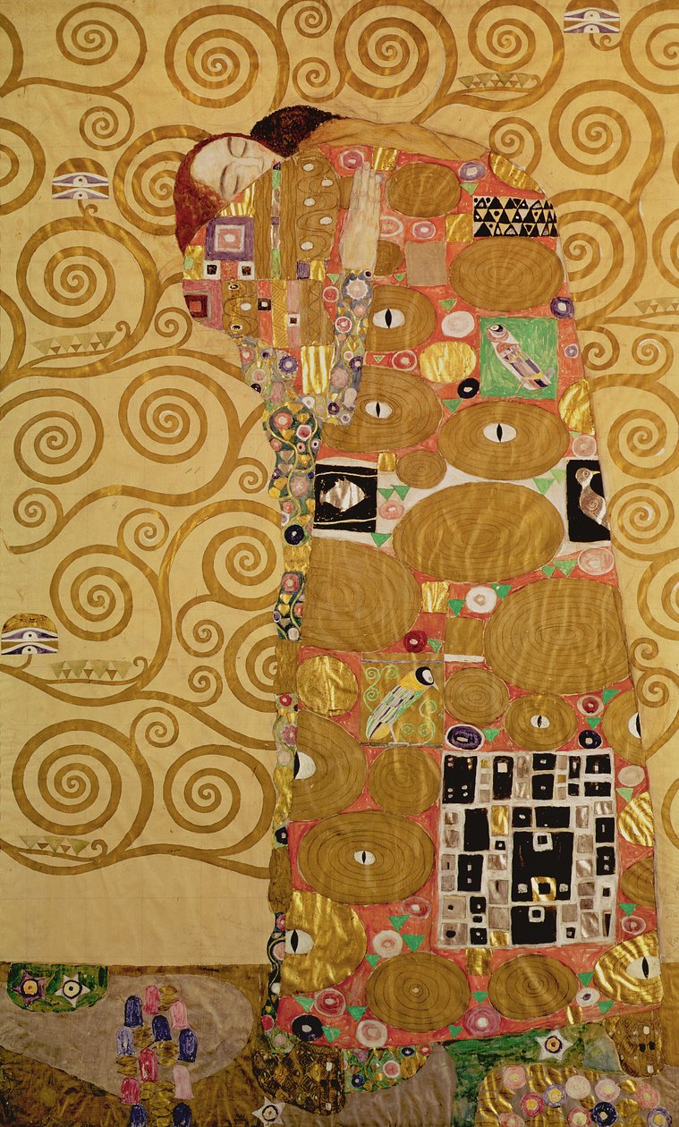 Realizacja (Stoclet Frieze) c.1905-09 (tempera, wc) (szczegóły patrz 259350) autorstwa Gustav Klimt