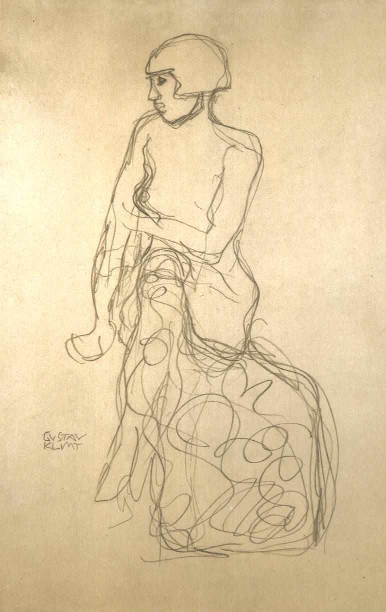 Połowa czasu w lewo autorstwa Gustav Klimt