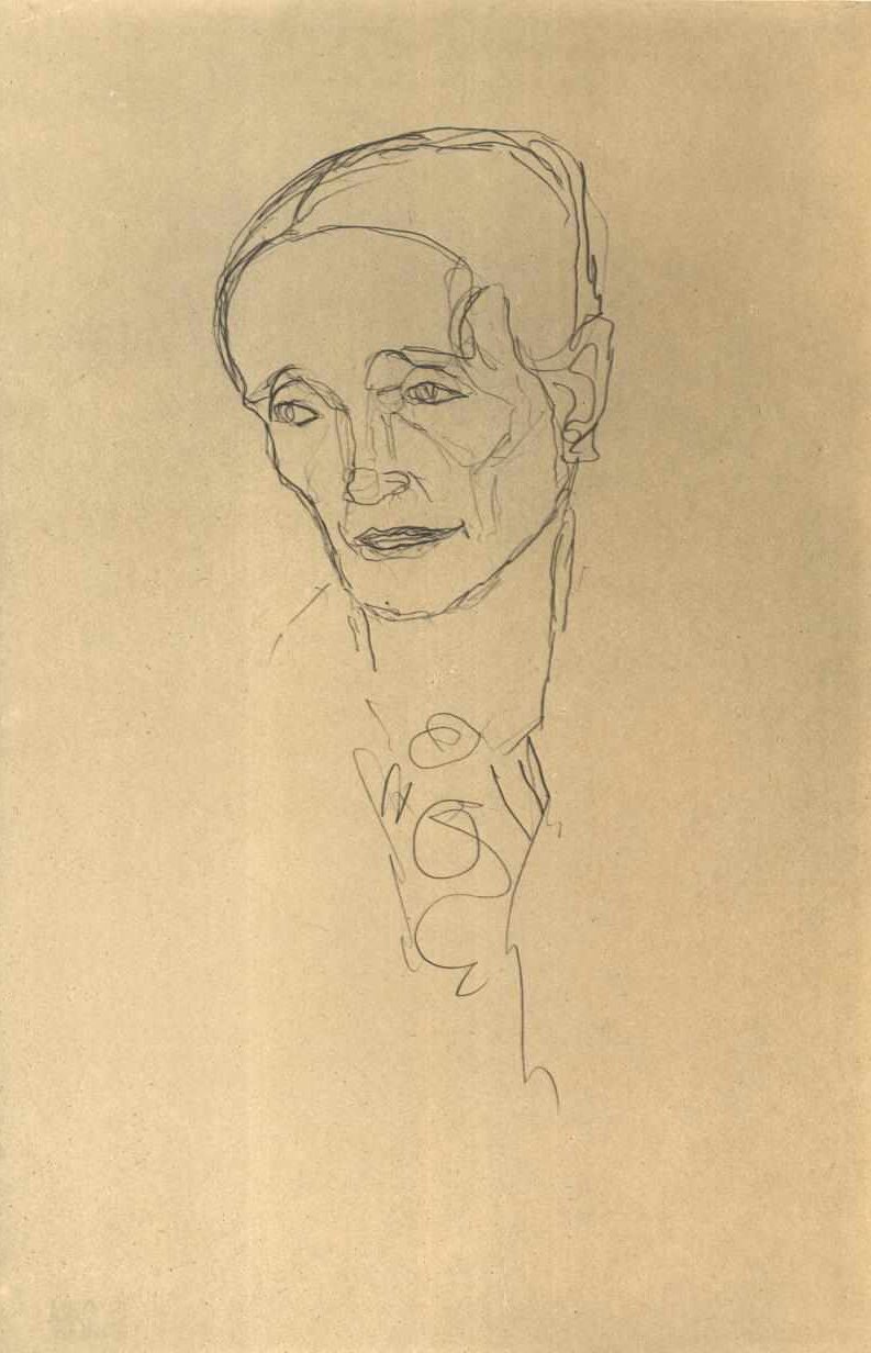 Studium głowy starej kobiety autorstwa Gustav Klimt