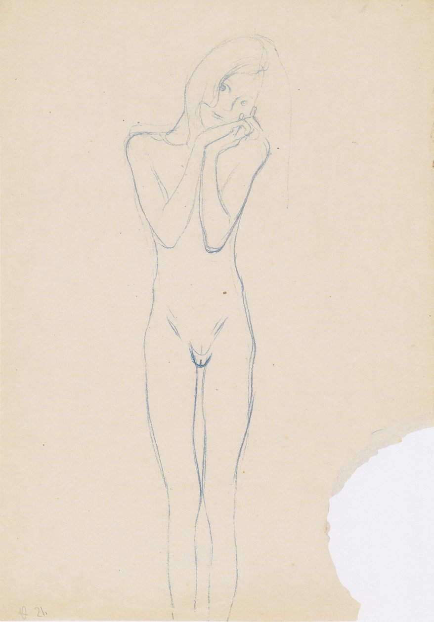 Akt z przodu autorstwa Gustav Klimt