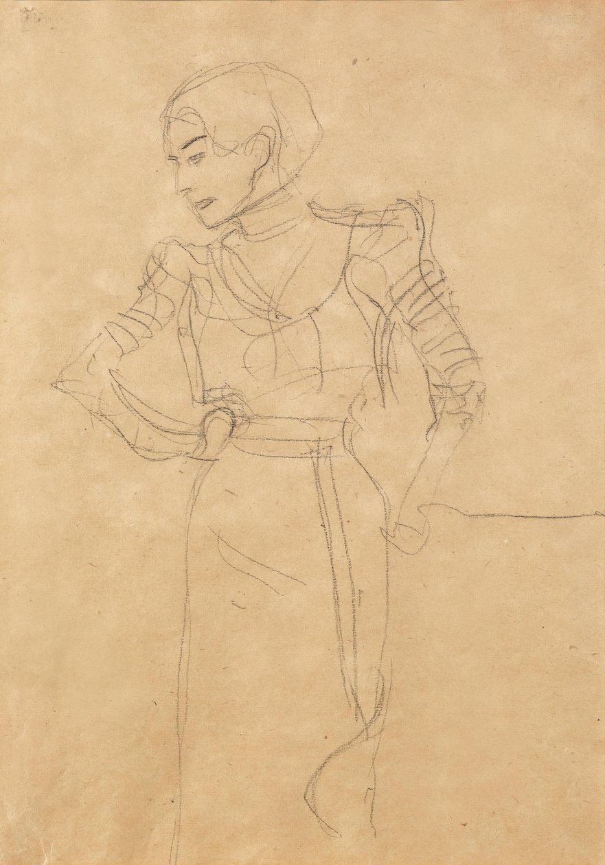Stojąc obok fotela autorstwa Gustav Klimt