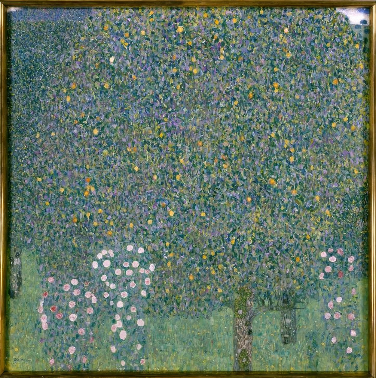 Krzewy róż pod drzewami autorstwa Gustav Klimt