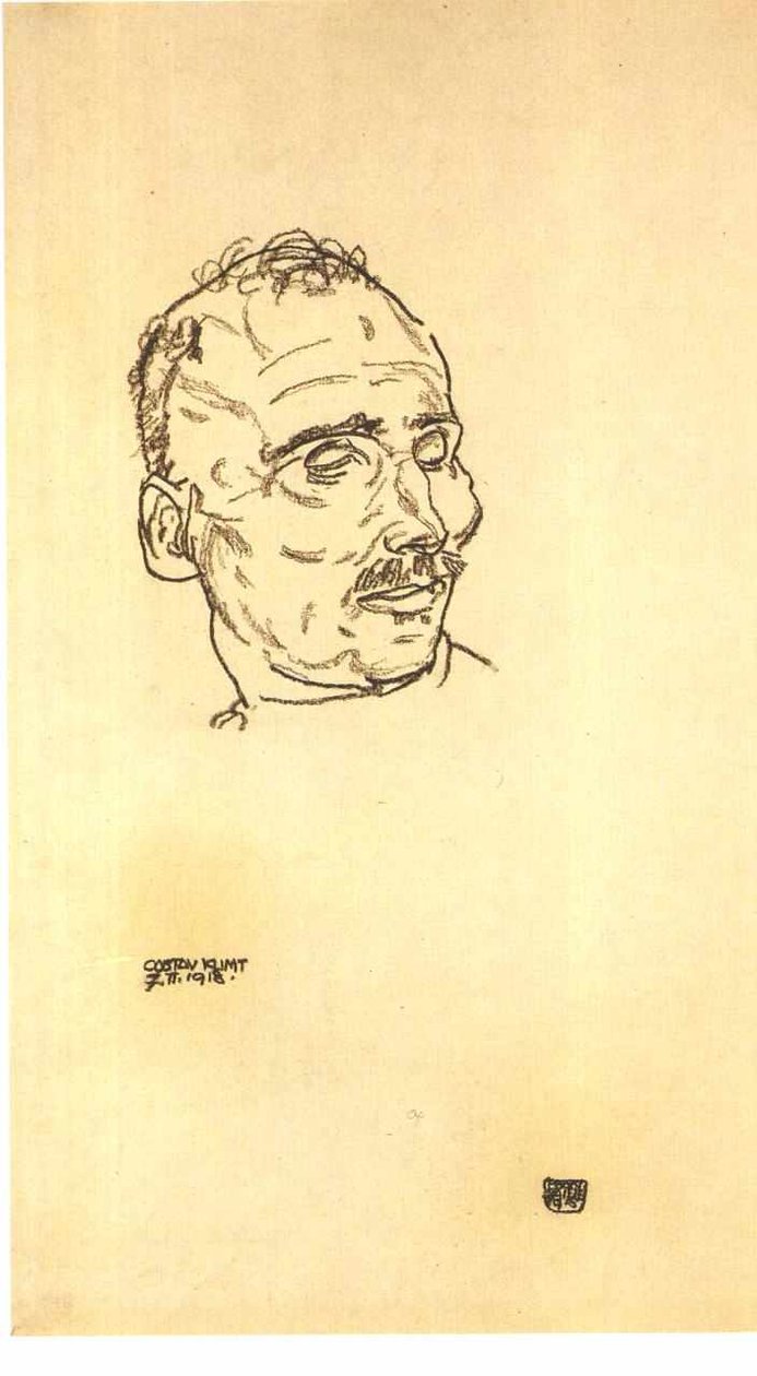 Schiele - Gustav Klimt na łożu śmierci autorstwa Gustav Klimt