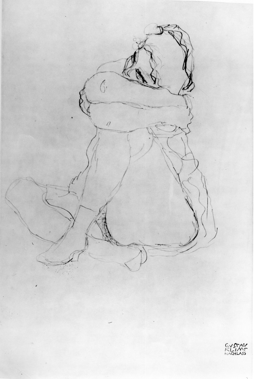 Kobieta siedząca autorstwa Gustav Klimt