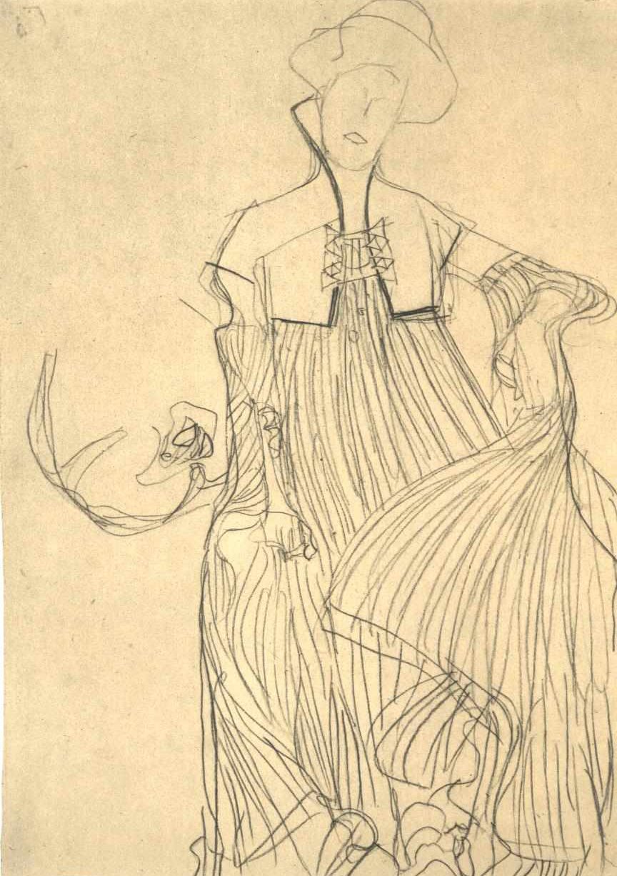 Siedzi z przodu 002 autorstwa Gustav Klimt