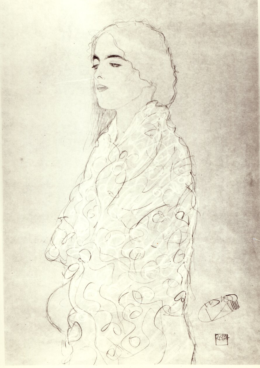 Stojąca dama w szacie, ok. 1916 autorstwa Gustav Klimt