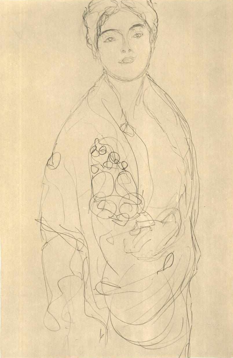 Stojąc trochę z prawej strony autorstwa Gustav Klimt