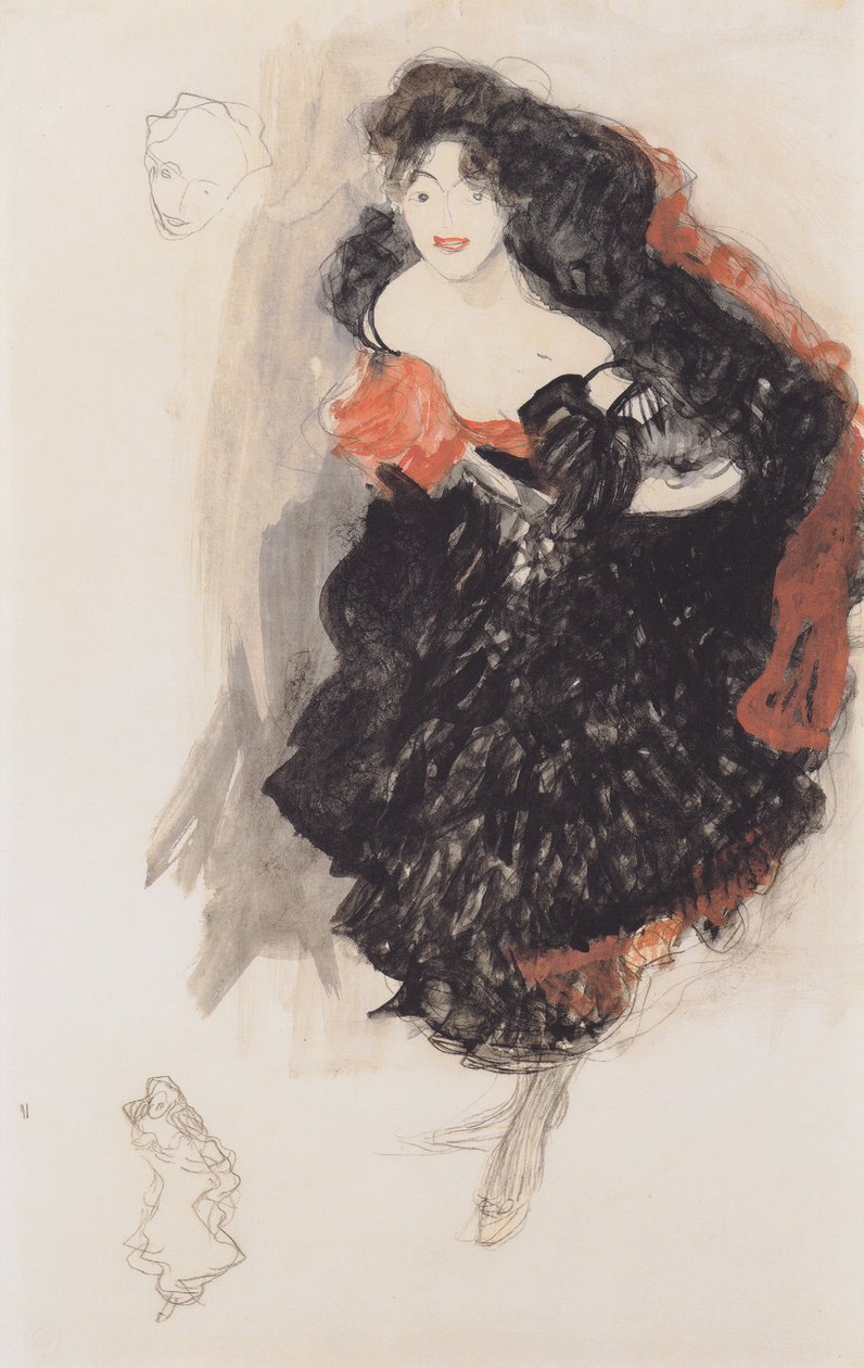Studium do obrazu Judyta II autorstwa Gustav Klimt