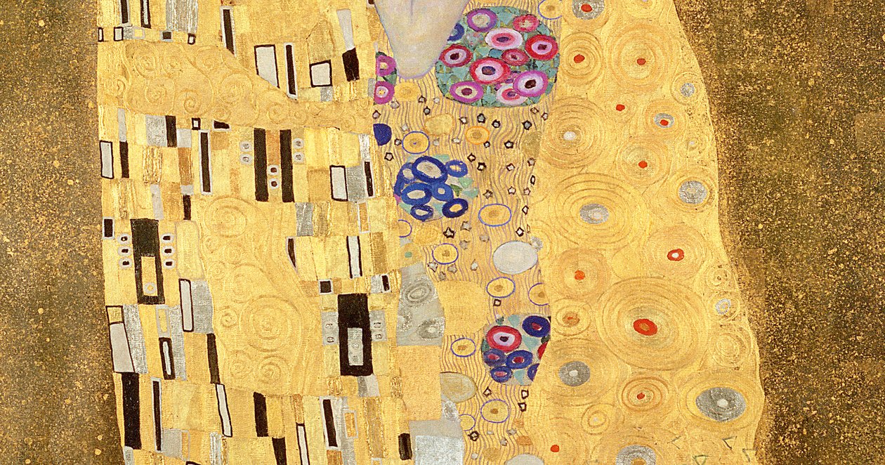 Pocałunek, 1907-08 olej na płótnie detal 601 autorstwa Gustav Klimt