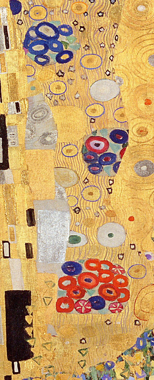 Pocałunek, 1907-08 olej na płótnie detal 601 autorstwa Gustav Klimt