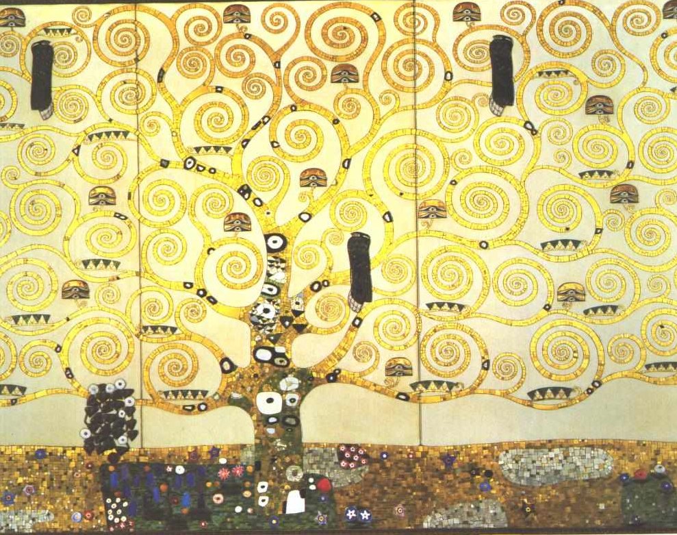 Drzewo życia - drzewo życia - szablon do fryzu stoclet autorstwa Gustav Klimt