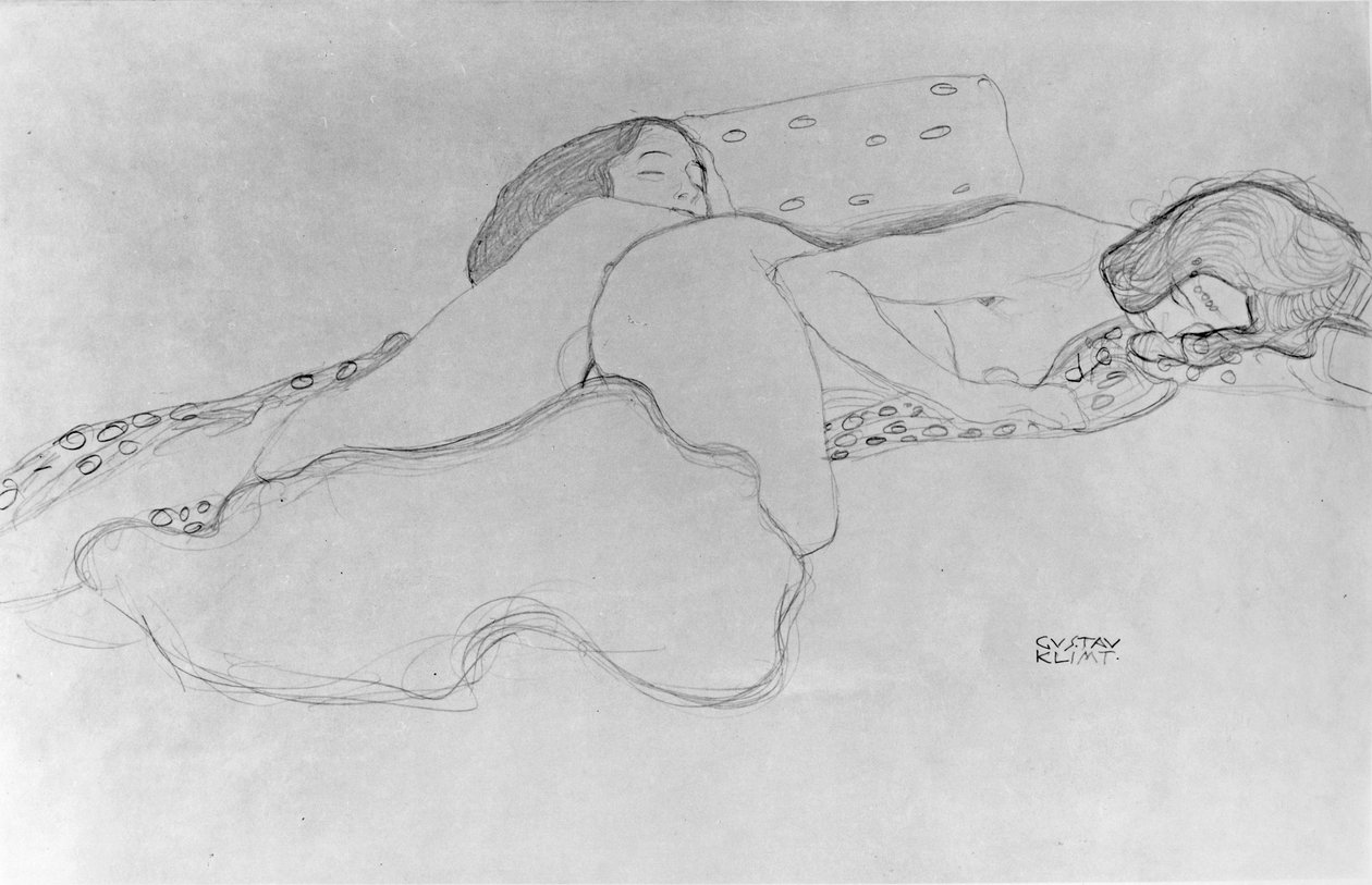 Dwie śpiące kobiety autorstwa Gustav Klimt