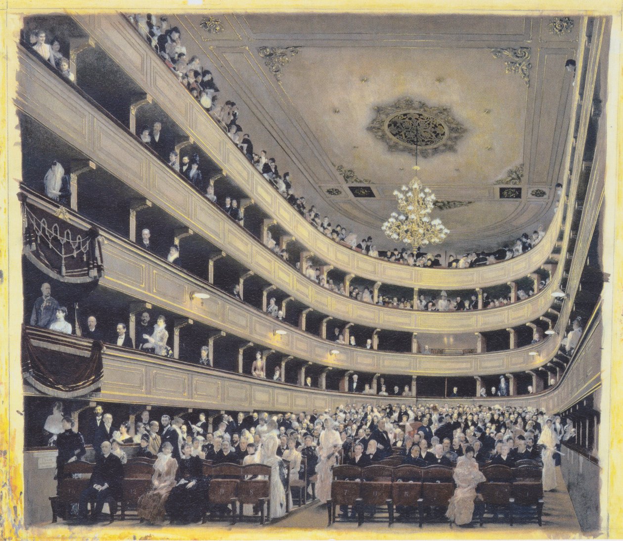 Audytorium w starym Burgtheater autorstwa Gustav Klimt