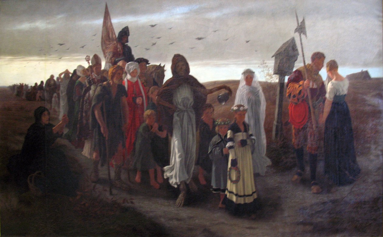 Procesja śmierci autorstwa Gustav Adolph Spangenberg