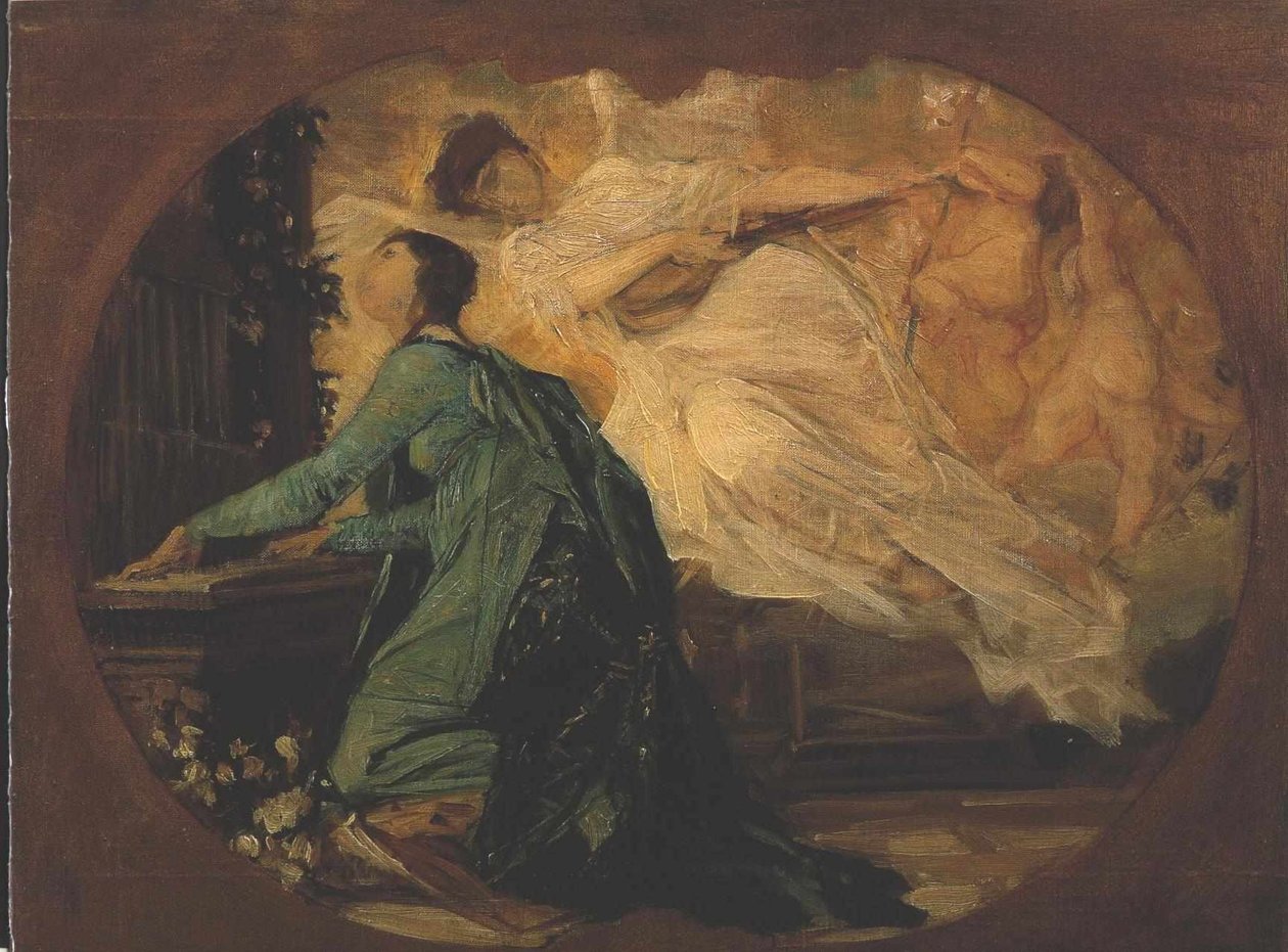 Gra na organach autorstwa Gustav Klimt