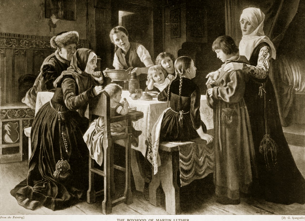 Dzieciństwo Marcina Lutra, ilustracja z „Hutchinson