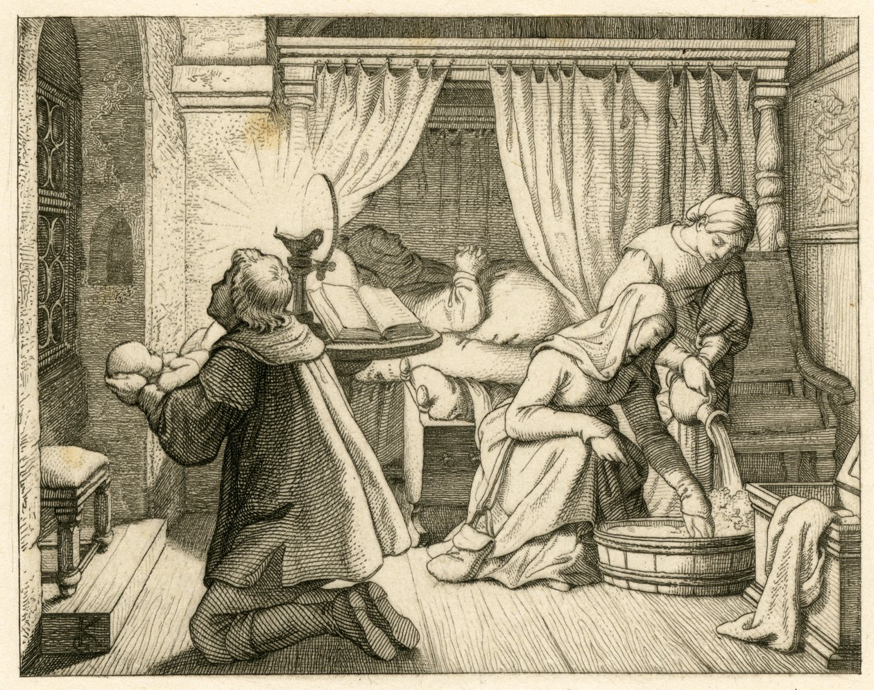 Narodziny Marcina Lutra autorstwa Gustav Ferdinand Leopold Konig