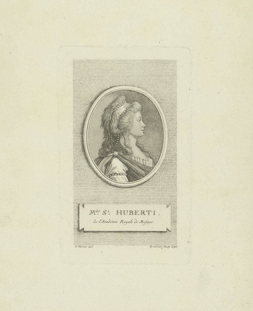 Portret śpiewaczki operowej Antoinette Saint-Huberty 1756-1812, ok. 1930 r. 1790. autorstwa Gustav Georg Endner