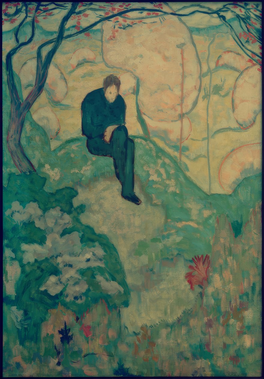 Młody człowiek w krajobrazie autorstwa Gustav Gildemeister