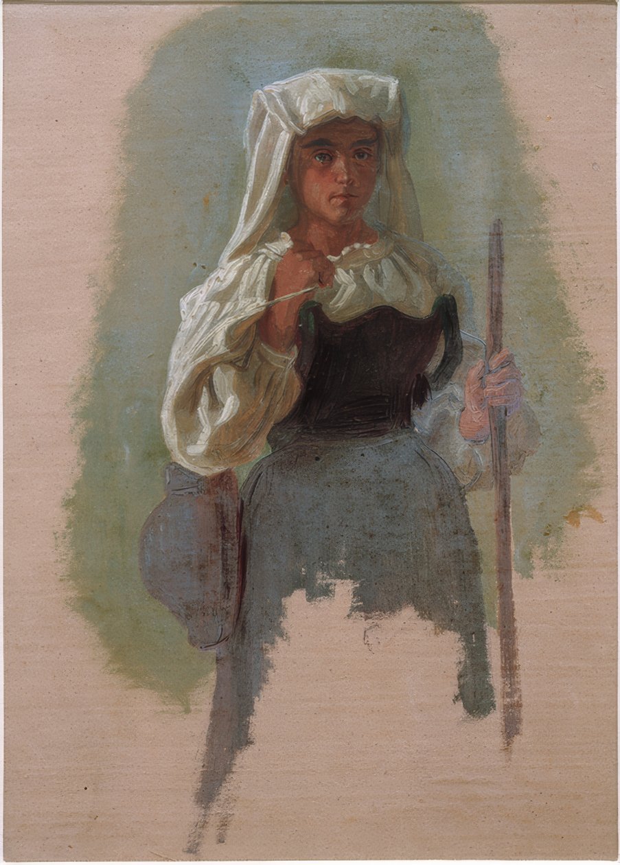 Włoszka z kijem autorstwa Gustav Jakob Canton