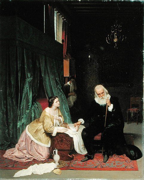 Wizyta lekarza, 1859 autorstwa Gustav Jakovlevich Budkovsky