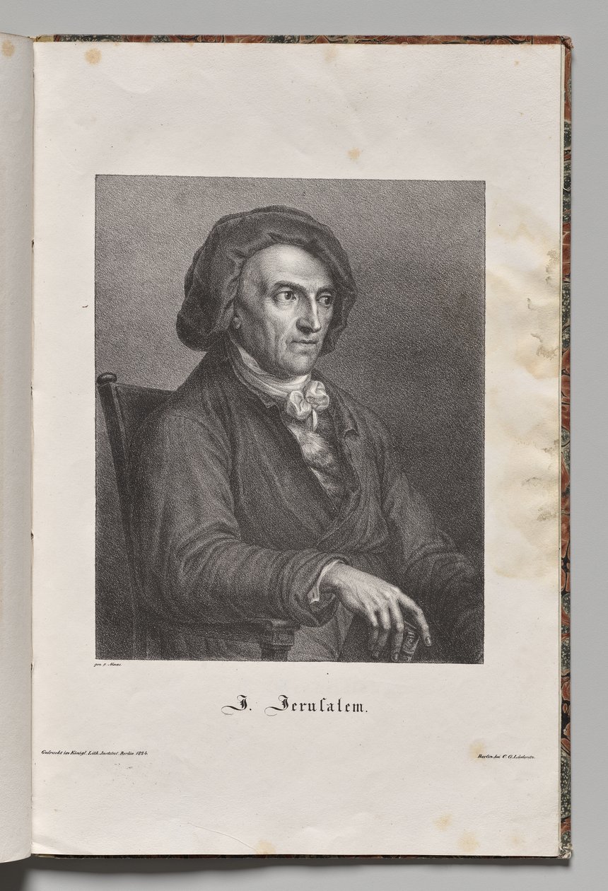 Znani niemieccy autorzy: Portret Johanna Friedricha Wilhelma Jerozolima autorstwa Gustav Karl Friedrich Luderitz