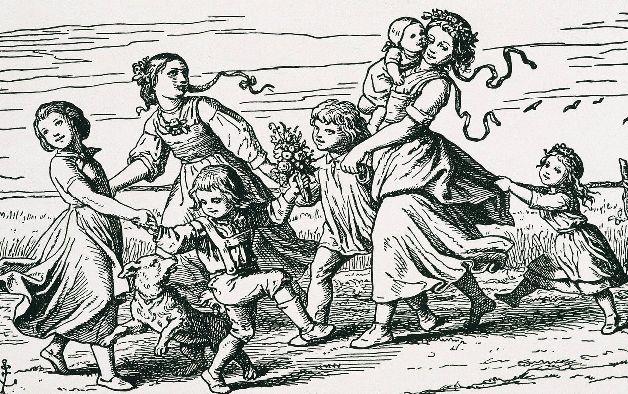 Ilustracja „Hochland” autorstwa Paula Hakenholza (rycina) autorstwa Gustav Karl Ludwig Richter Richter