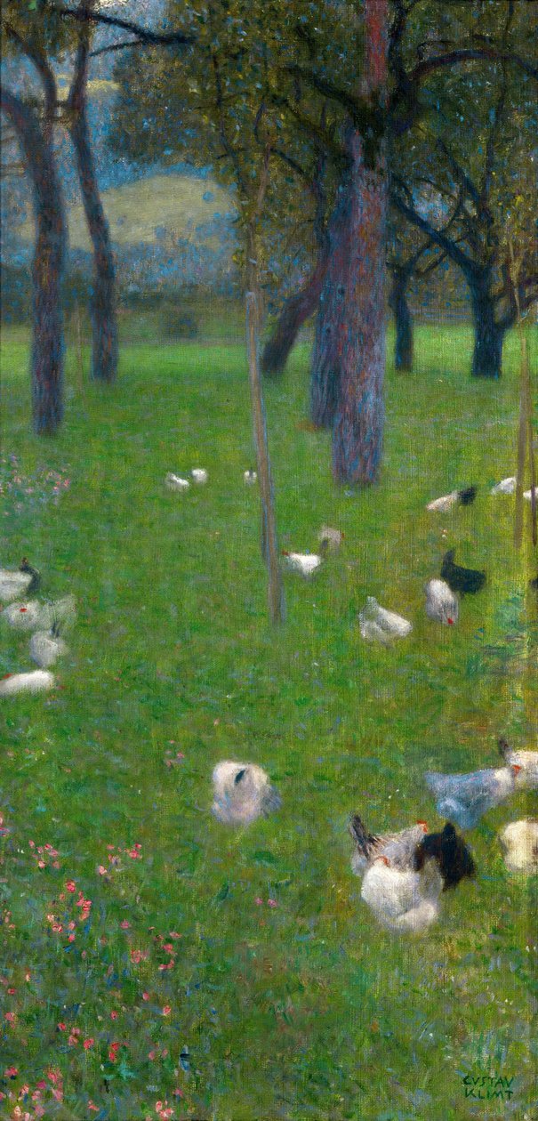 Po deszczu Ogród z kurczakami w Św. Agata, 1898 autorstwa Gustav Klimt
