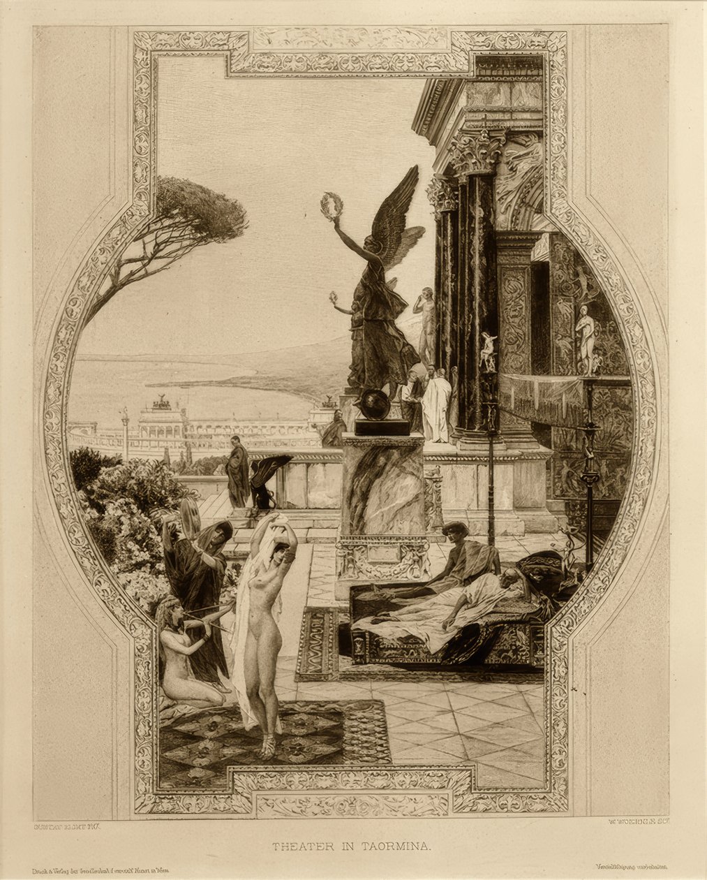Teatr antyczny w Taorminie autorstwa Gustav Klimt