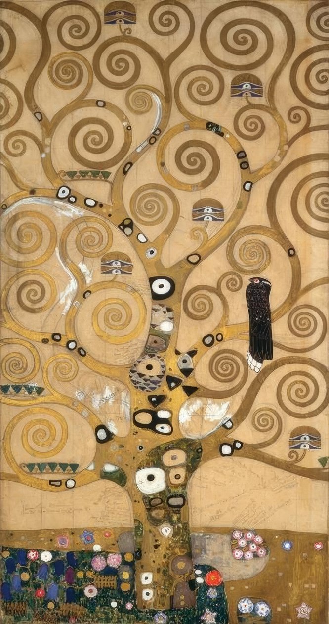 Drzewo życia (część środkowa) autorstwa Gustav Klimt