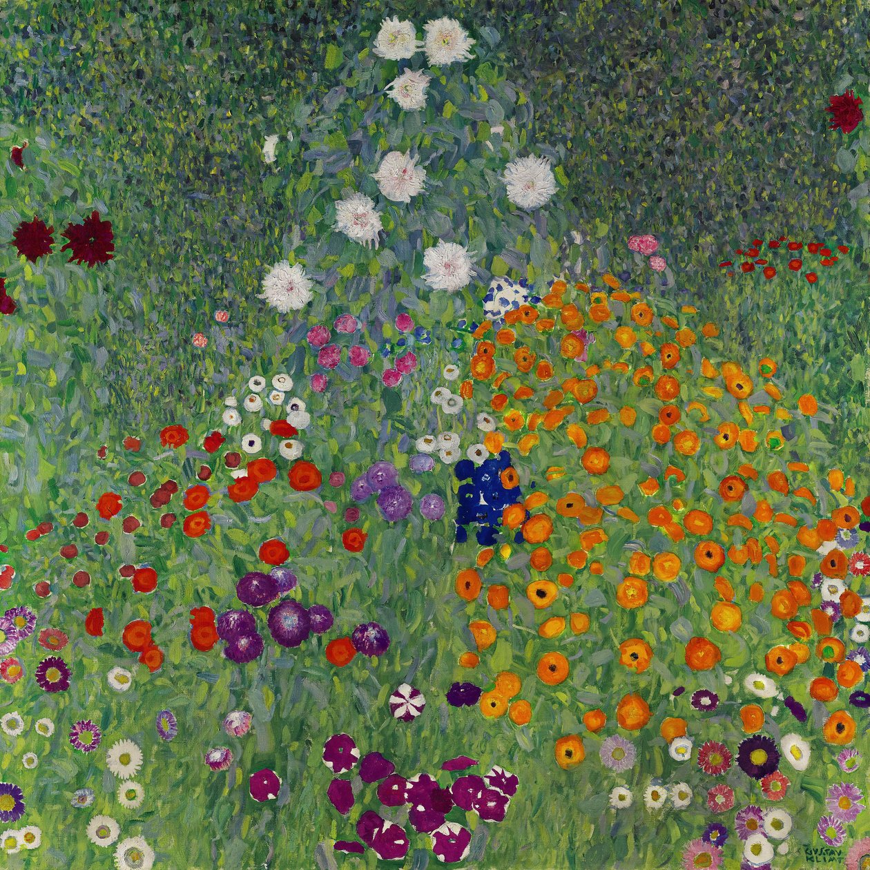 Farm Garden Ogród kwiatowy, 1907. autorstwa Gustav Klimt