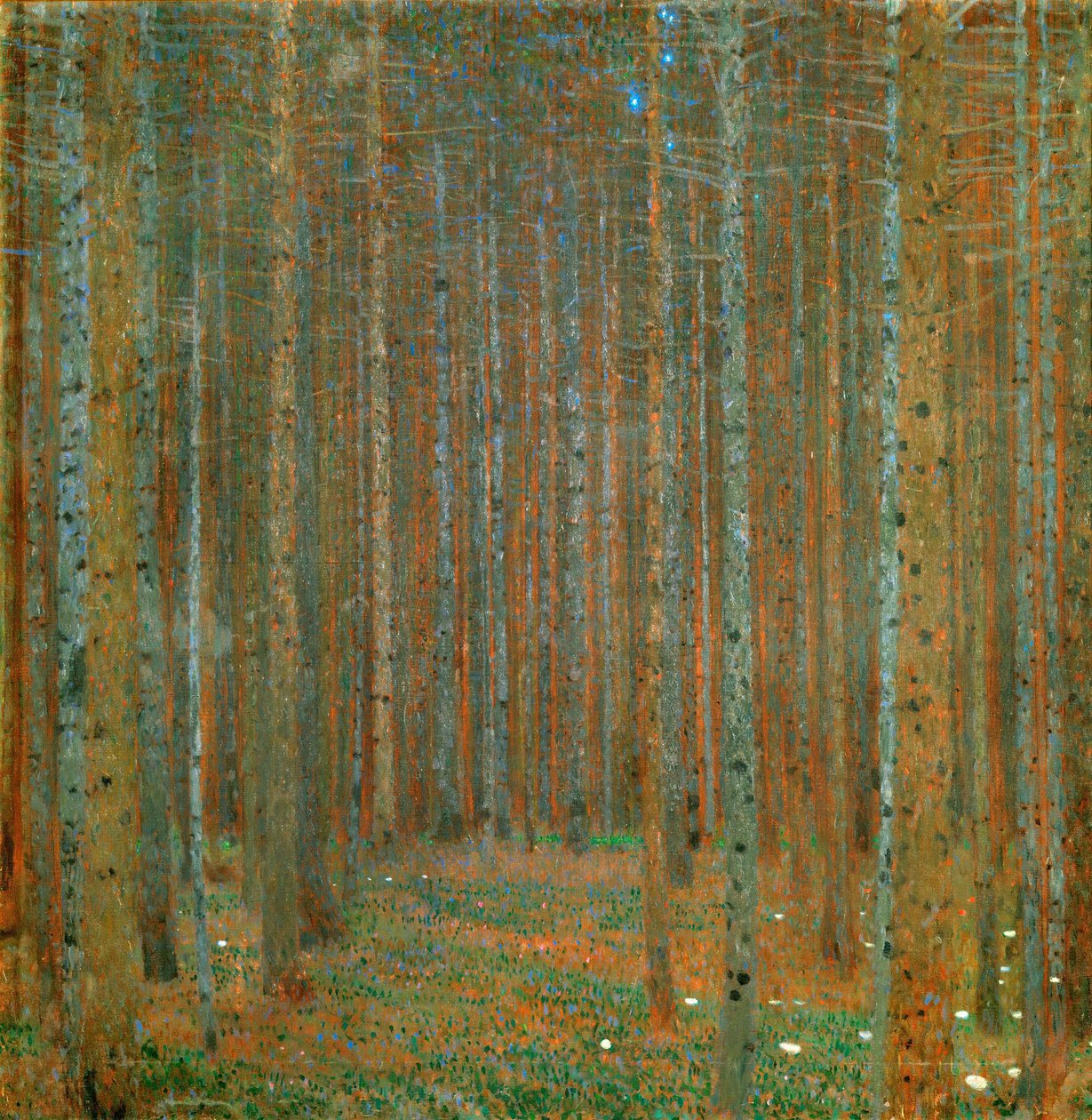 Las jodłowy I - Klimt, Gustav (1862-1918) - 1901 - Olej na płótnie - 90x90 - Kunsthaus Zug, Kolekcja Kamm autorstwa Gustav Klimt