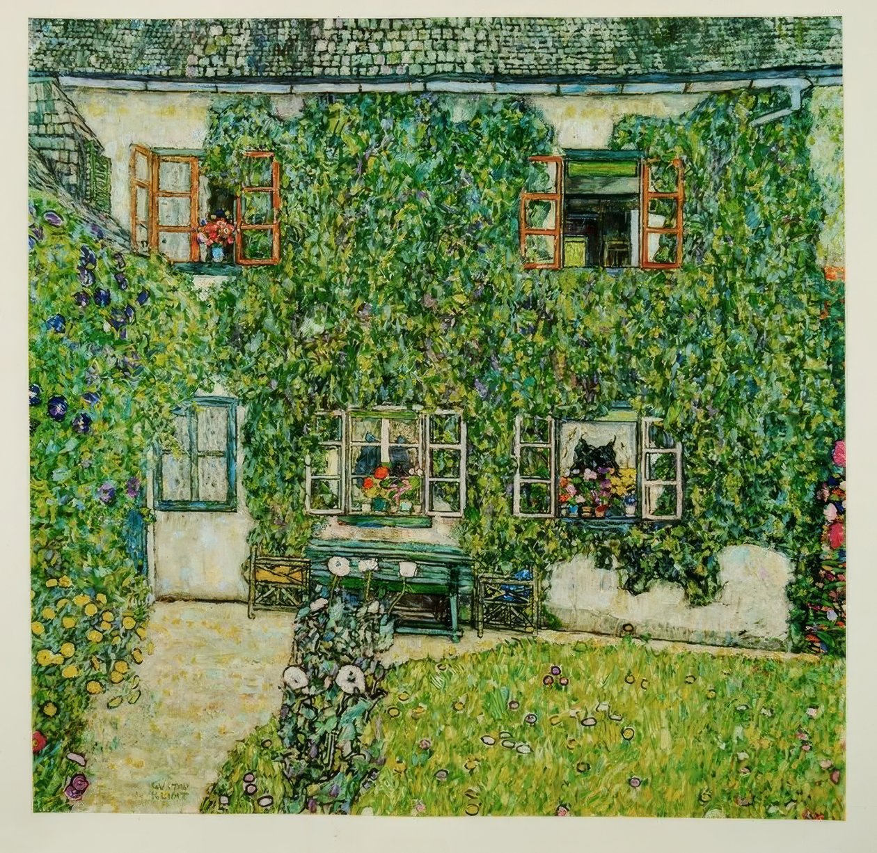 Leśniczówka, Jezioro Attersee autorstwa Gustav Klimt