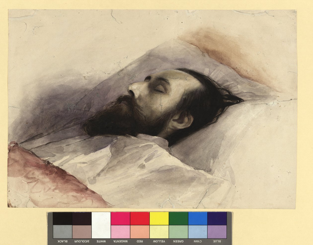 Julius Lott (1836–1883) na łożu śmierci autorstwa Gustav Klimt