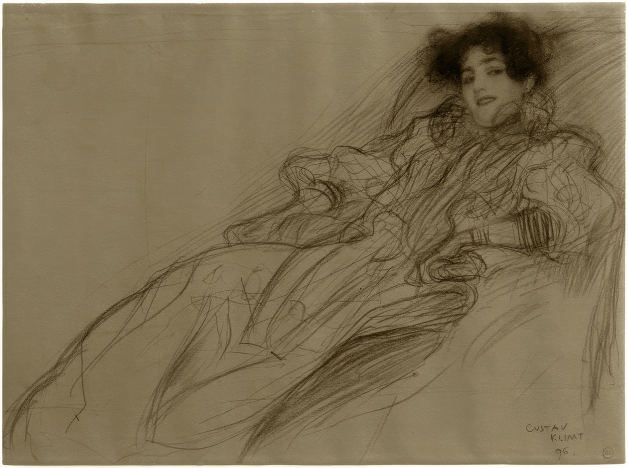 Młoda dama w fotelu autorstwa Gustav Klimt